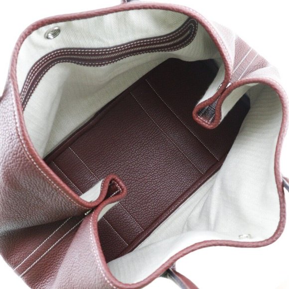 HERMES Garden party PM Tote Bag Rouge ash Red Negonda - Picture 11 of 16